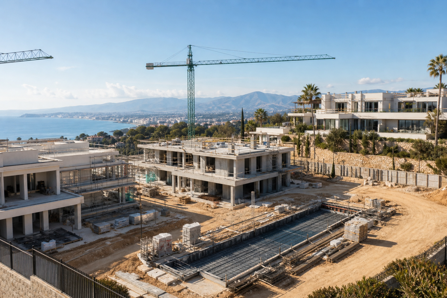 New property project at construction stage